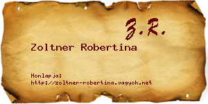 Zoltner Robertina névjegykártya
